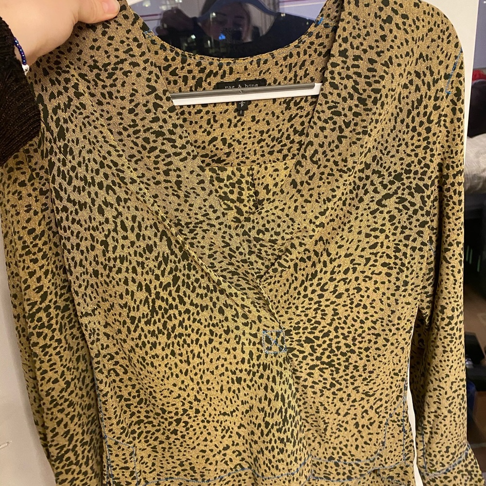Rag and Bone Leopard Print Blouse